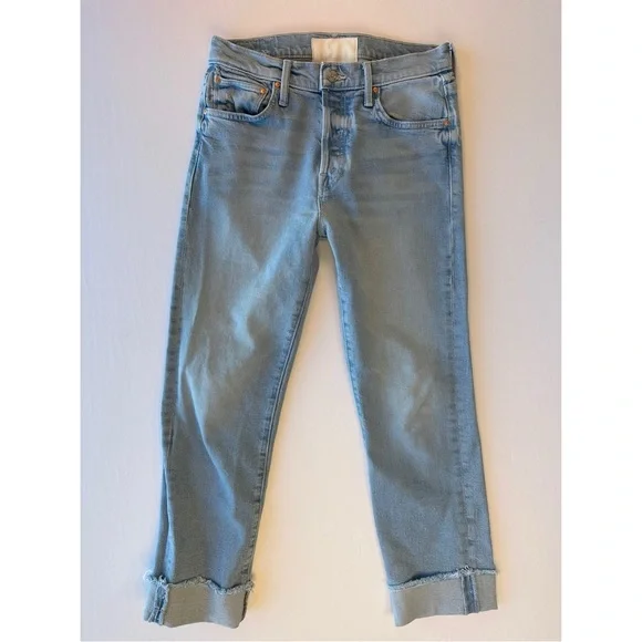 Mother Superior The Scrapper Cuff Ankle Fray Lonely Hearts Club Jeans Size 25 - Picture 1 of 16